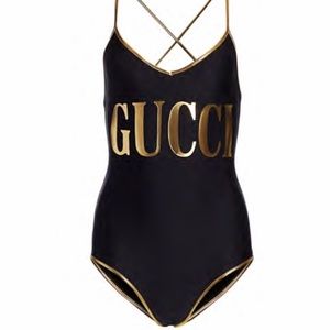 Sparkling Gucci logo one piece